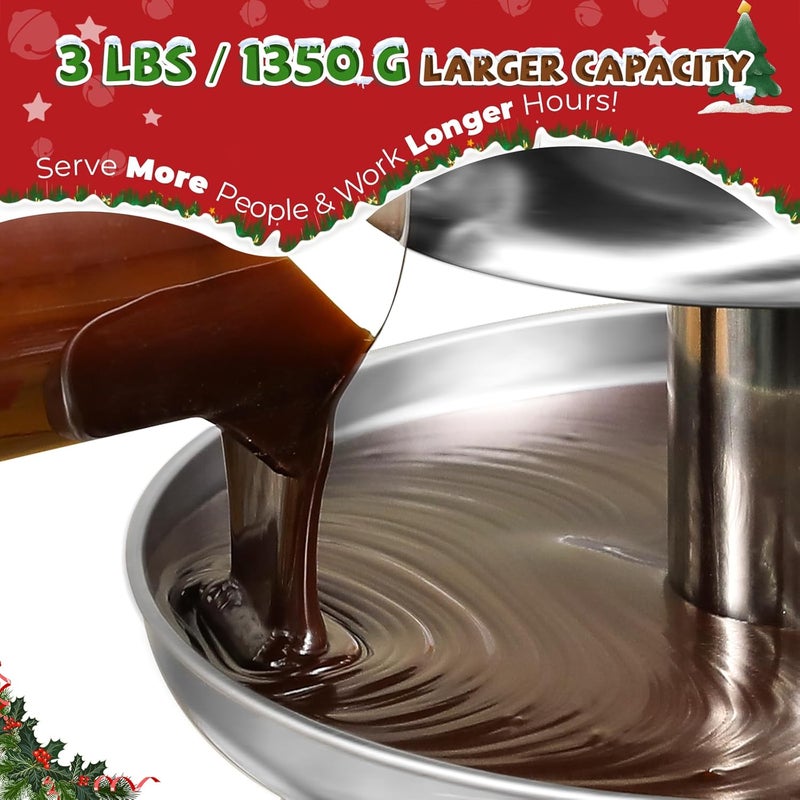 Flyseago 4 Tiers Chocolate Fountain Machine Upgraded Professional Fondue Fountain Easy Cleaning Hot Nacho Cheese Fountain for Party, Gathering, Wedding, Rental - Image 3